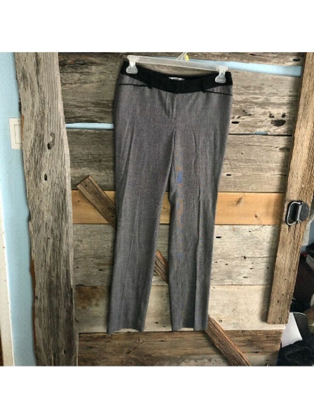 ricki's Size 6 Black/White Straight Leg Slant Pocket Pants - Picture 1 of 5